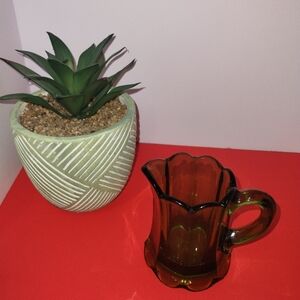 Vintage Emerald Green Classic Coffee Creamer